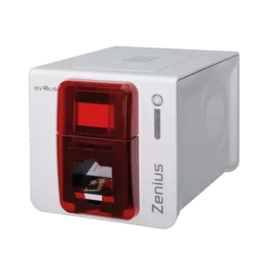 Evolis Zenius Expert, einseitig, 12 Punkte/mm (300dpi), USB, Ethernet, rot